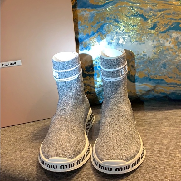 SOLD BNIB MIU MIU Sock Sneakers - Picture 5 of 8